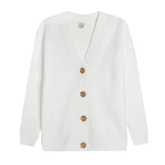 SWETER DZIEWCZĘCY ROZPINANY ECRU 164 CM COOL CLUB