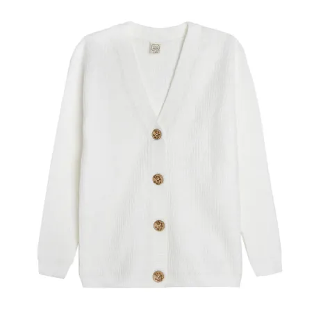 SWETER DZIEWCZĘCY ROZPINANY ECRU 164 CM COOL CLUB