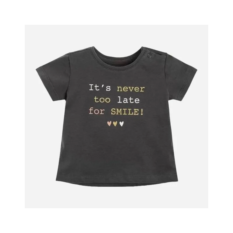 KOSZULKA NIEMOWLĘCA DLA DZIEWCZYNKI IT'S NEVER TOO LATE FOR SMILE! 98 CM COOL CLUB