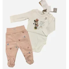 KOMPLET NIEMOWLĘCY MYSZKA MINNIE BODY + WELUROWE ŚPIOSZKI 74 CM COOL CLUB