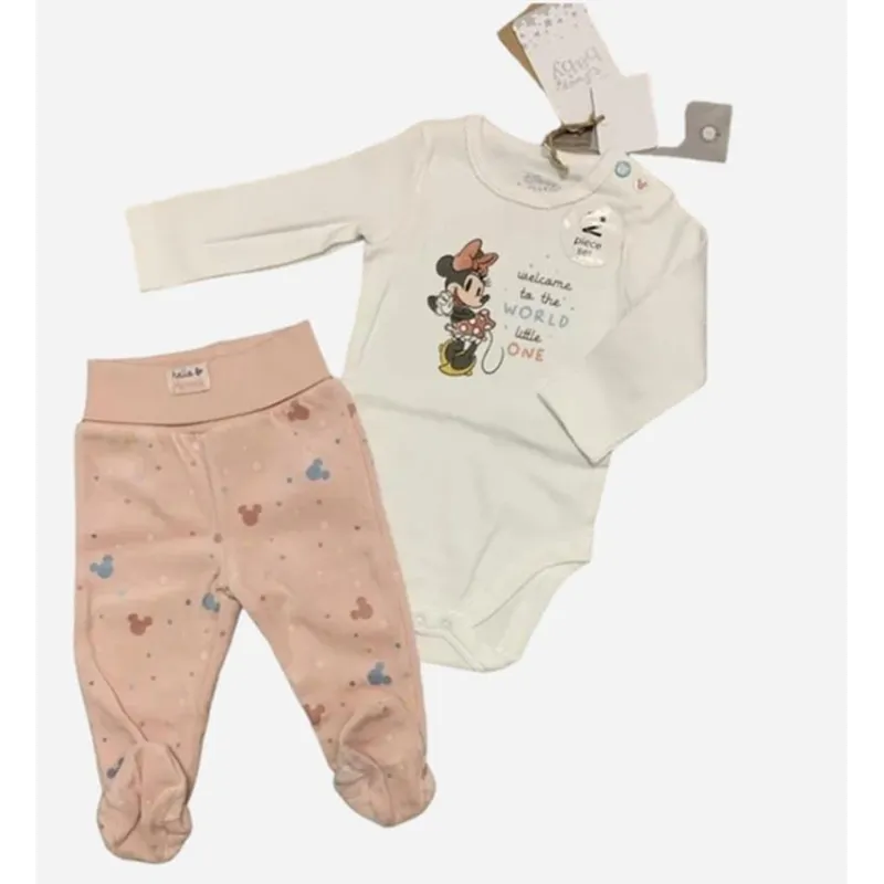 KOMPLET NIEMOWLĘCY MYSZKA MINNIE BODY + WELUROWE ŚPIOSZKI 74 CM COOL CLUB