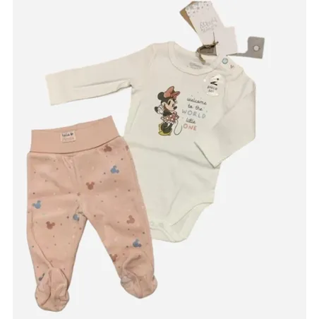 KOMPLET NIEMOWLĘCY MYSZKA MINNIE BODY + WELUROWE ŚPIOSZKI 74 CM COOL CLUB