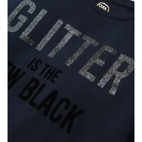 Bluzka Dziewczęca Z Nadrukiem Glitter Is The New Black 146 Cm Cool Club