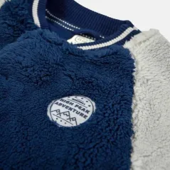 BLUZA CHŁOPIĘCA ROZPINANA GRANATOWO-SZARA 128 CM COOL CLUB