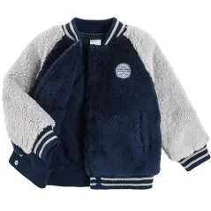 BLUZA CHŁOPIĘCA ROZPINANA GRANATOWO-SZARA 128 CM COOL CLUB