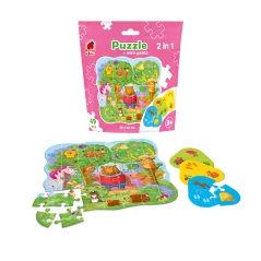 MAGICZNY LAS PUZZLE 49 ELEMENTÓW + MINI GRA 3+