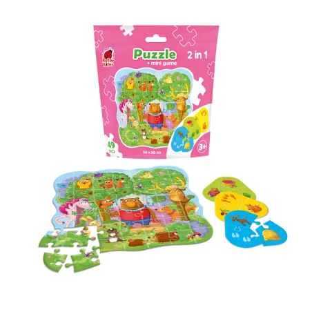 MAGICZNY LAS PUZZLE 49 ELEMENTÓW + MINI GRA 3+