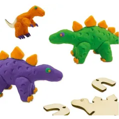 Ciasto Masa Drewniane Dinozaury Zestaw Kreatywny Ses Creative 3+