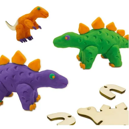 Ciasto Masa Drewniane Dinozaury Zestaw Kreatywny Ses Creative 3+