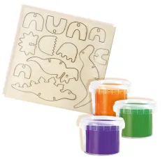 CIASTO MASA DREWNIANE DINOZAURY ZESTAW KREATYWNY SES CREATIVE 3+