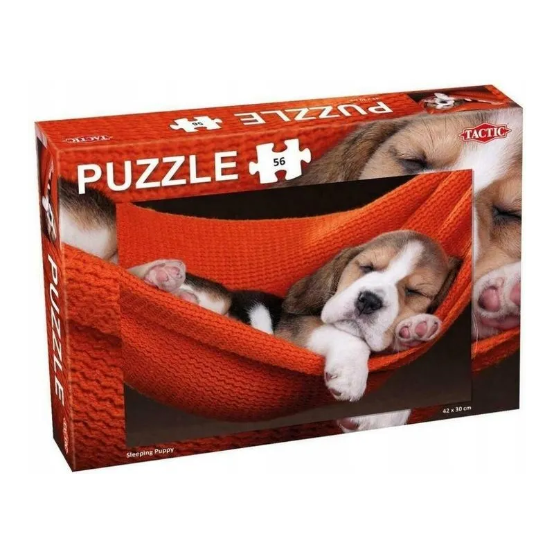 SLEEPING PUPPY PUZZLE 56 ELEMENTÓW TACTIC 5+