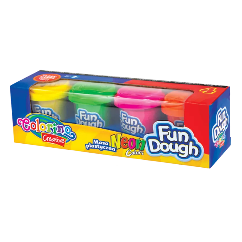 MASA PLASTYCZNA NEON 4 KOLORY COLORINO KIDS