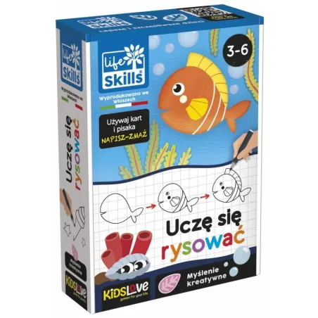 UCZĘ SIĘ RYSOWAĆ UŻYWAJ KART I PISAKA NAPISZ-ZMAŻ 3-6 LAT