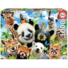 ZWIERZĘTA SELFIE PUZZLE 1000 ELEMENTÓW + KLEJ DO PUZZLI EDUCA