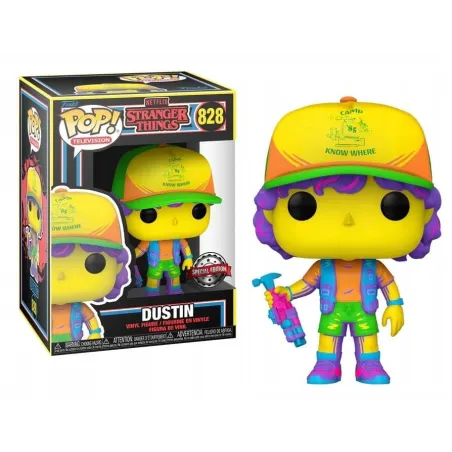 FUNKO POP, STRANGER THINGS FIGURKA KOLEKCJONERSKA DUSTIN IN BEEF TEE (BLACK LIGHT) 828