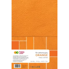 FILC DEKORACYJNY 20 X 30 CM POMARAŃCZOWY 10 ARKUSZY HAPPY COLOR