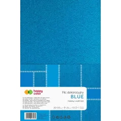 FILC DEKORACYJNY 20 X 30 CM NIEBIESKI 10 ARKUSZY HAPPY COLOR
