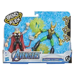 AVENGERS BEND AND FLEX FIGURKI 15 CM THOR I LOKI Z AKCESORIAMI 4+