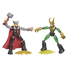 AVENGERS BEND AND FLEX FIGURKI 15 CM THOR I LOKI Z AKCESORIAMI 4+