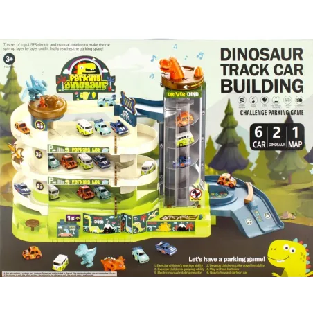 PARK DINOZAURÓW DLA SAMOCHODÓW INTERAKTYWNY Z WINDĄ MEGA CREATIVE 3+