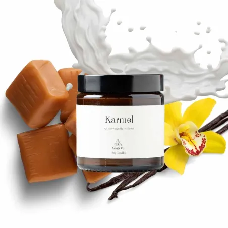 ŚWIECA SOJOWA KARMEL + WANILIA+ MLEKO 120ML SISI&ME SOY CANDLES