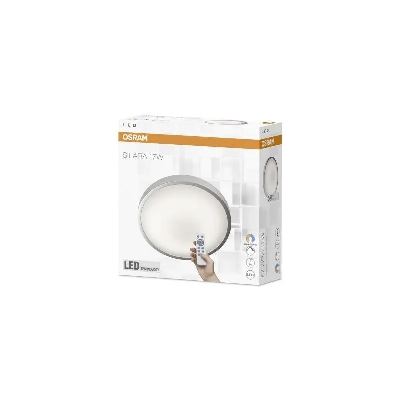 PLAFON LAMPA SUFITOWA I ŚCIENNA LED Z CZUJNIKIEM RUCHU 30 CM OSRAM SILARA Z PILOTEM IP44 17W 827-860 SENSOR