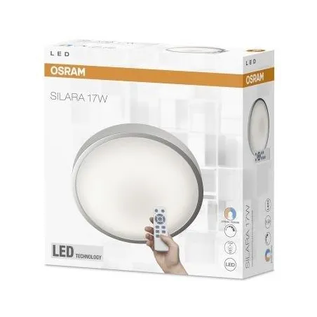 Plafon Lampa Sufitowa I Ścienna Led Z Czujnikiem Ruchu 30 Cm Osram Silara Z Pilotem Ip44 17W 827-860 Sensor