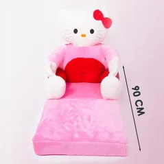 PLUSZOWY FOTEL ROZKŁADANY SOFA KOTEK
