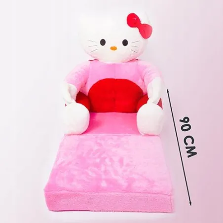 PLUSZOWY FOTEL ROZKŁADANY SOFA KOTEK