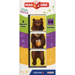 KLOCKI MAGNETYCZNE ZWIERZĘTA GEOMAG 12M+