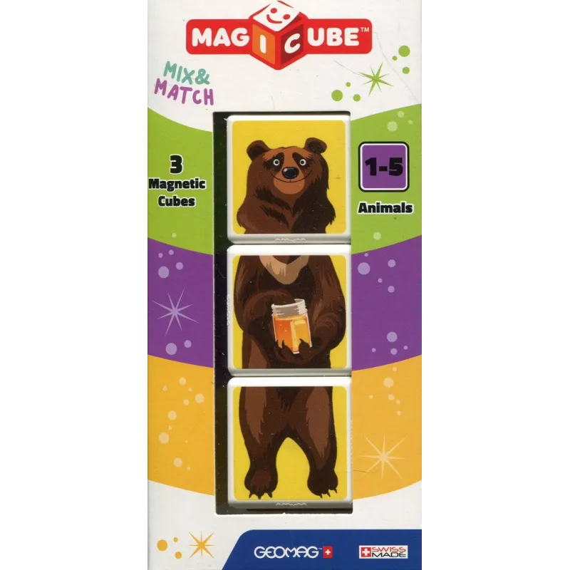 KLOCKI MAGNETYCZNE ZWIERZĘTA GEOMAG 12M+