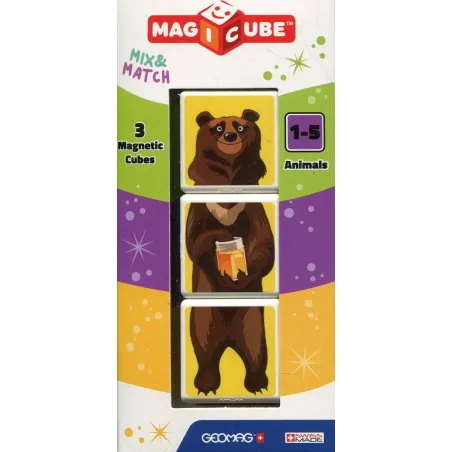 KLOCKI MAGNETYCZNE ZWIERZĘTA GEOMAG 12M+