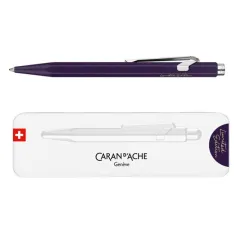 DŁUGOPIS DARK PURPLE CARAN D'ACHE W PUDEŁKU FIOLETOWY