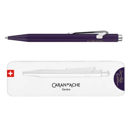 DŁUGOPIS DARK PURPLE CARAN D'ACHE W PUDEŁKU FIOLETOWY