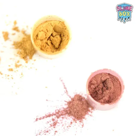 PIGMENT METALICZNY DO SLIME 2 KOLORY ZŁOTY ŁOSOSIOWY