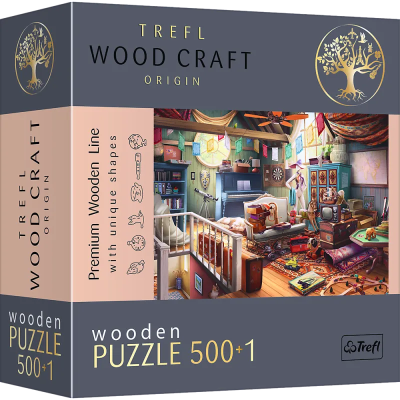 DREWNIANE SKARBY NA STRYCHU PUZZLE 501 ELEMENTÓW 10+