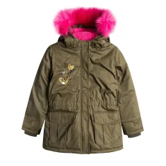 KURTKA JESIENNA DZIEWCZĘCA PARKA KHAKI 158 CM COOL CLUB