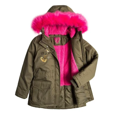 Kurtka Jesienna Dziewczęca Parka Khaki 158 Cm Cool Club
