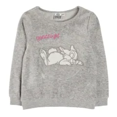 WELUROWA BLUZKA PIŻAMOWA GOODNIGHT THUMPER SZARA 116CM COOL CLUB