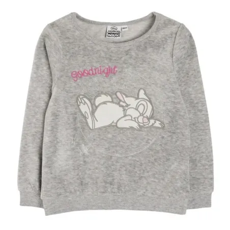 WELUROWA BLUZKA PIŻAMOWA GOODNIGHT THUMPER SZARA 116CM COOL CLUB