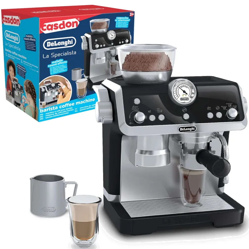 EKSPRES DO KAWY ZABAWKOWY DELONGHI Z DŹWIĘKIEM I AKCESORIAMI 3+