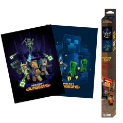 PLAKAT MINECRAFT DUNGEONS 2 SZTUKI 52X38 CM