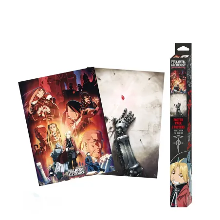 PLAKAT FULLMETAL ALCHEMIST 2 SZTUKI 52X38 CM