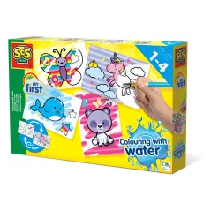MOJE PIERWSZE KOLOROWANIE WODĄ FANTAZYJNE ZWIERZĄTKA ZESTAW KREATYWNY SES CREATIVE 1+