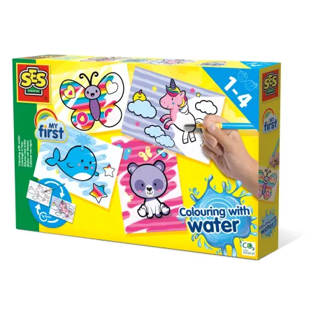 MOJE PIERWSZE KOLOROWANIE WODĄ FANTAZYJNE ZWIERZĄTKA ZESTAW KREATYWNY SES CREATIVE 1+
