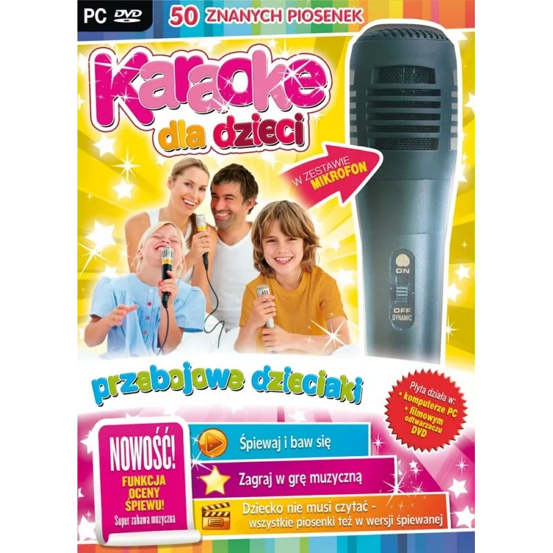 KARAOKE DLA DZIECI PRZEBOJOWE DZIECIAKI Z MIKROFONEM PC DVD
