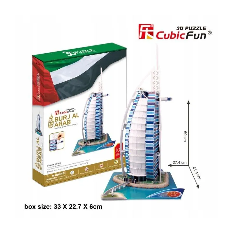 BURJ AL ARAB PUZZLE 101 ELEMENTÓW 3D CUBIC FUN 8+