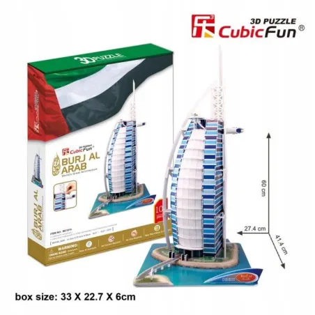 Burj Al Arab Puzzle 101 Elementów 3D Cubic Fun 8+