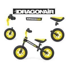 Rowerek Biegowy Milly Mally Dragon Air Żółto-Czarny  2+