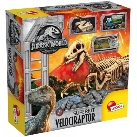 JURASSIC WORLD SZKIELET VELOCIRAPTORA ZESTAW KREATYWNY 7+